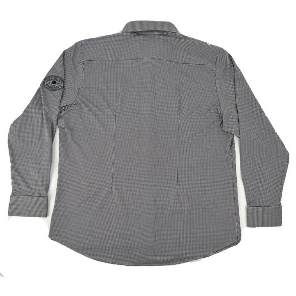 Mizzen+Main Spinnaker Shirt Men XL‎ Button Down White Black Helmets to Hard Hats - Picture 7 of 11